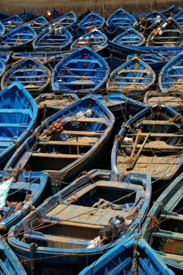 Les barques bleues d'Essaouira